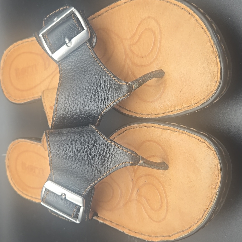 Black Bjorn sandals. Size 8.